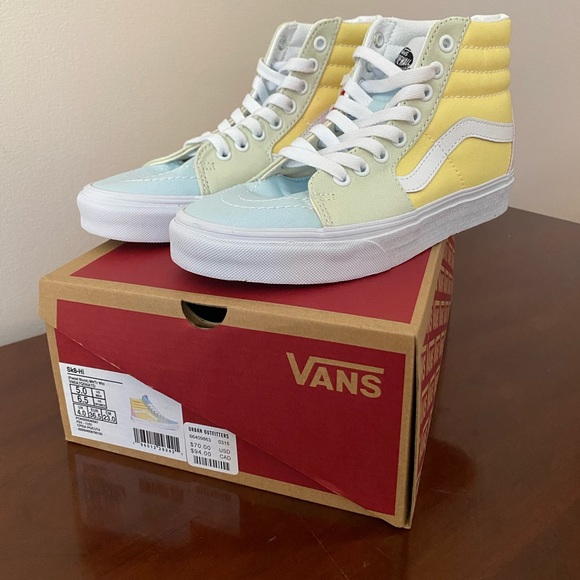 Vans Sk8-Hi Pastel Color Bock Sneaker Womens Size 7 - Picture 2 of 6